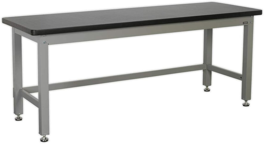 Heavy Duty 2.1m Steel Workbench 1000kg Capacity Industrial Table Adjustable