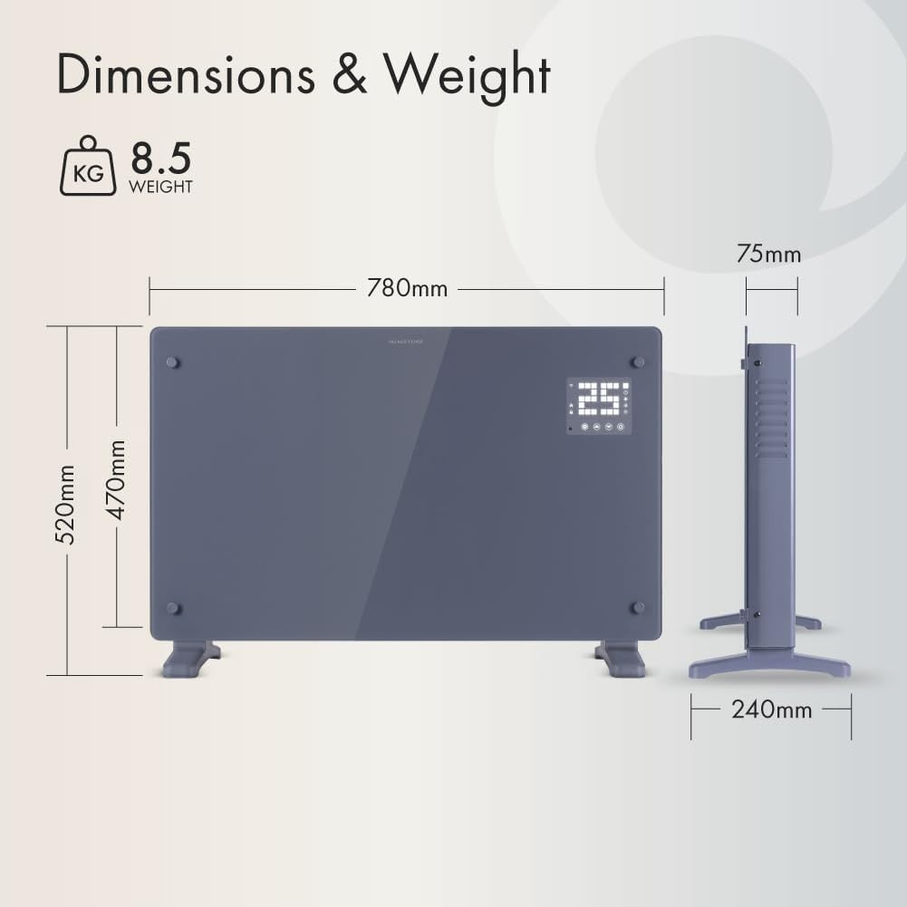 2000W WiFi Smart Electric Glass Panel Heater Wall Mounted Alexa Lot 20