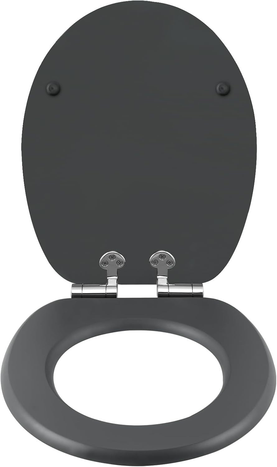 Soft Close O-Shape Toilet Seat MDF Anthracite Quick Release Heavy Duty