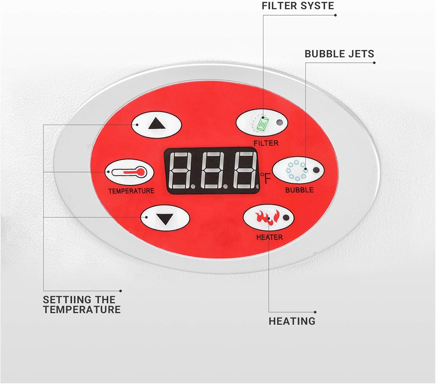 4 Person Inflatable Hot Tub Spa 130 Bubble Jets Portable Indoor Outdoor