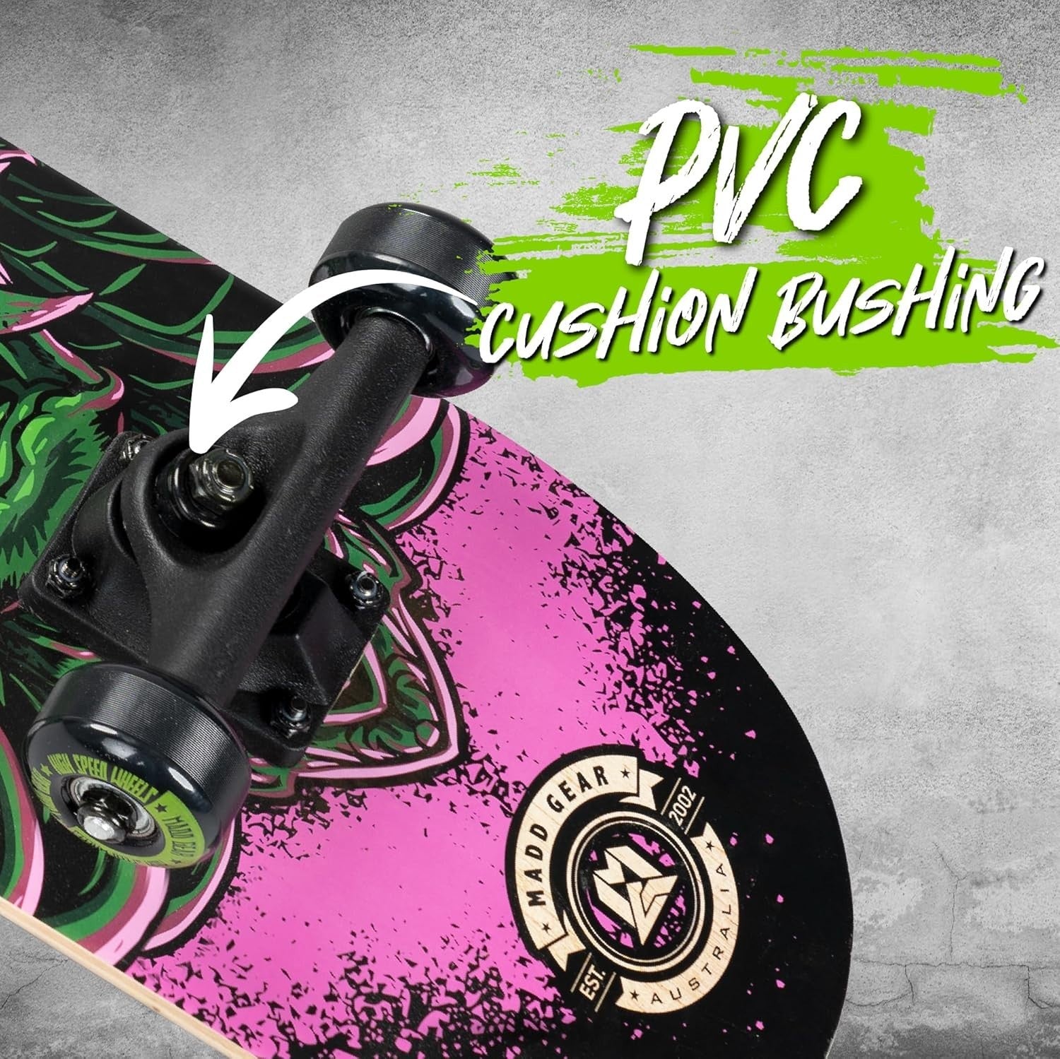 31" Adult Beginner Maple Skateboard with 50mm PU Wheels & Bubo Design