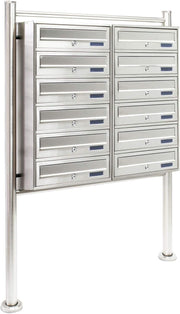 12 Slot Stainless Steel Outdoor Letterbox System Lockable Mailboxes Durable