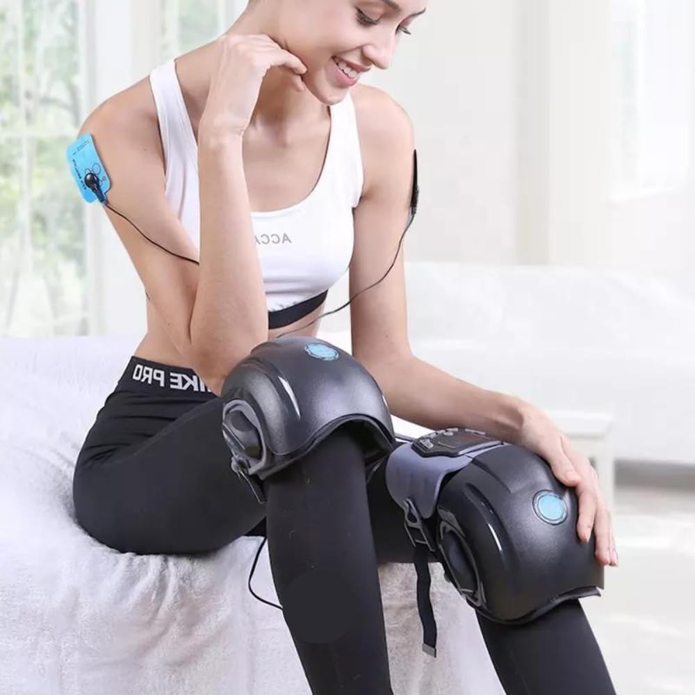 Infrared Knee Massager EMS Heat Vibration Therapy for Joint Pain Relief