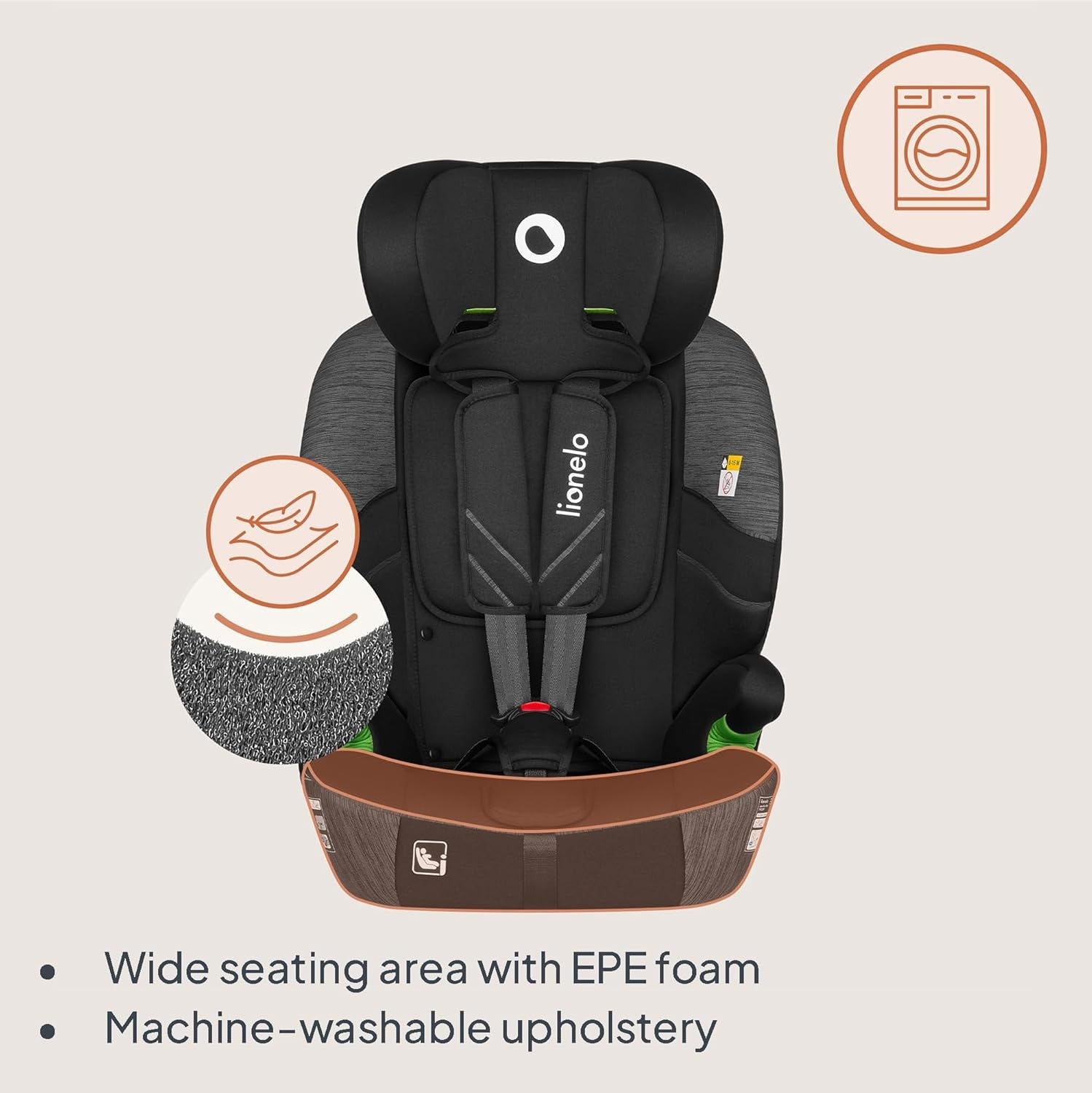 ISOFIX Child Car 12 Months–12 Years Side Impact Adjustable Headrest