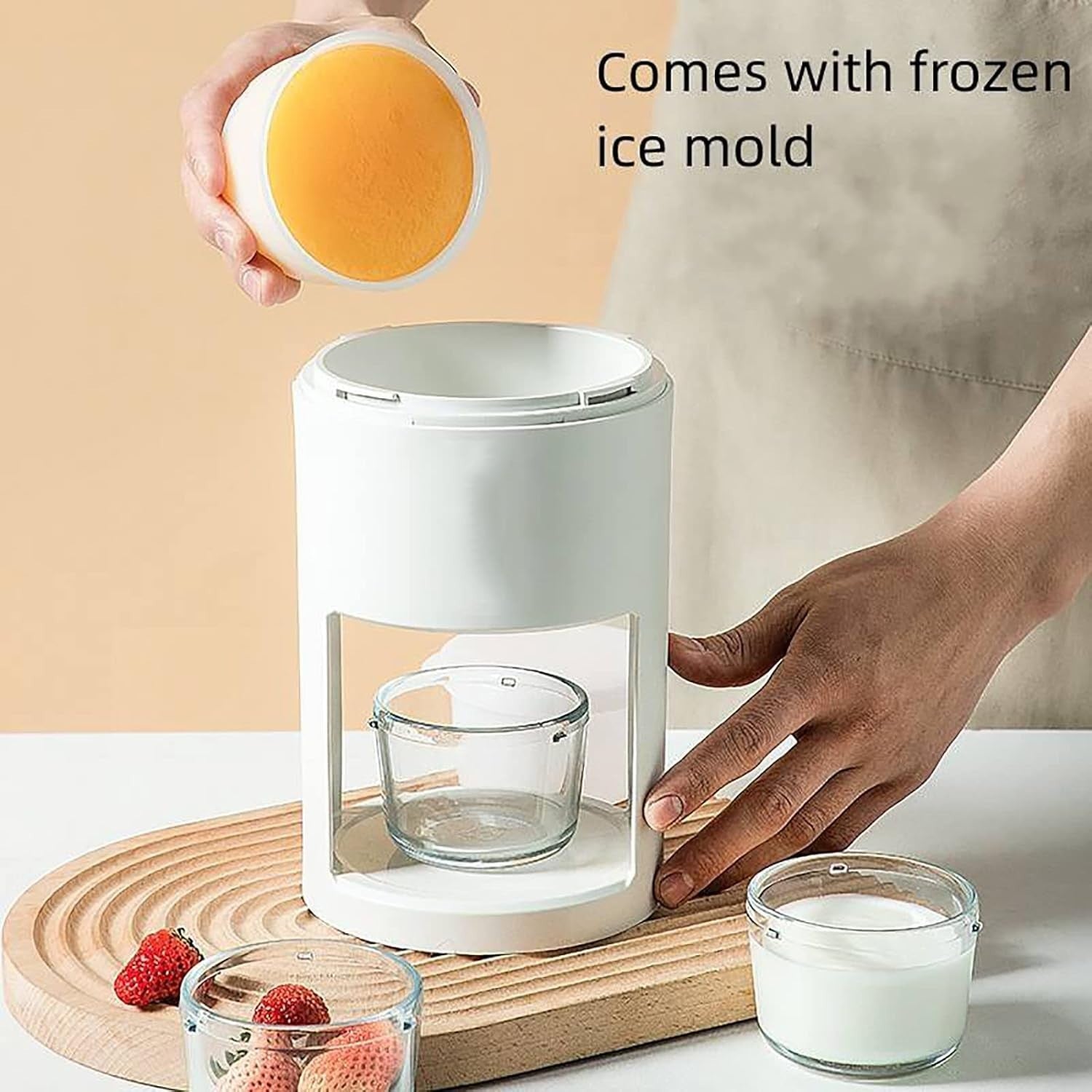 Manual Ice Crusher Snow Cone Maker Hand Crank Shaved Ice Machine