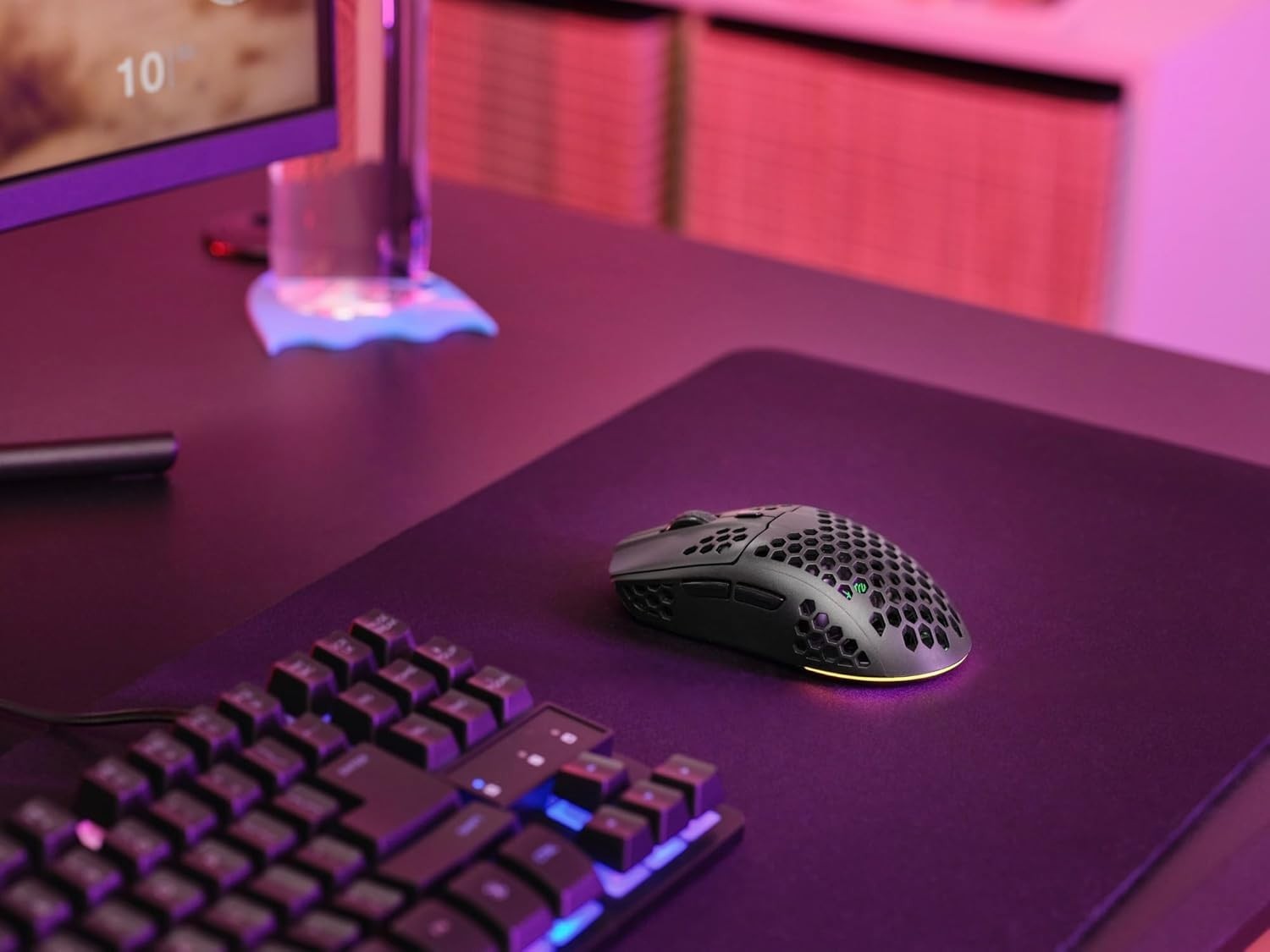 Ultralight Wireless Gaming Mouse 75g 80H RGB 4800 DPI Black
