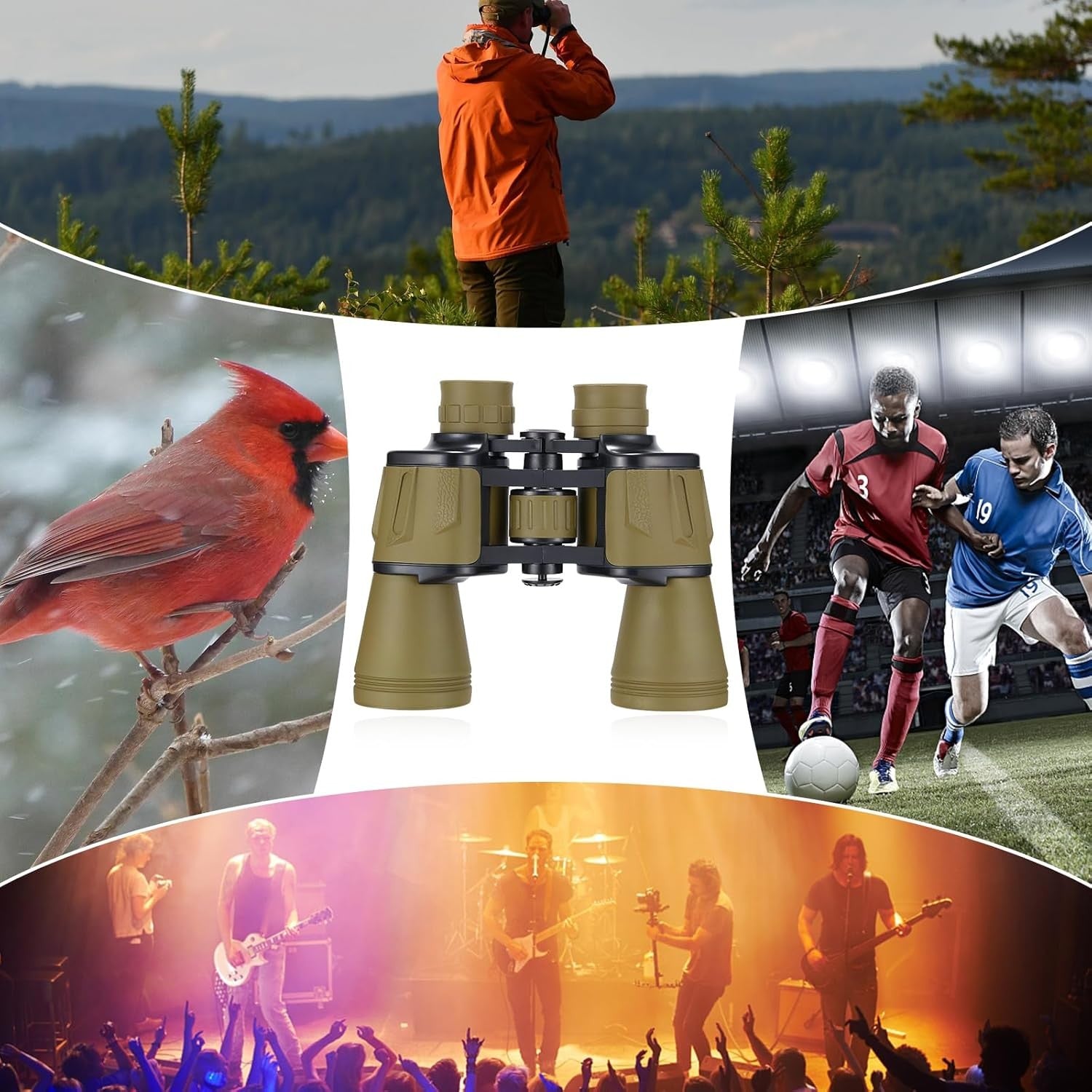 20x50 Waterproof HD Binoculars Long-Range BAK4 Prism Hunting Travel Outdoor