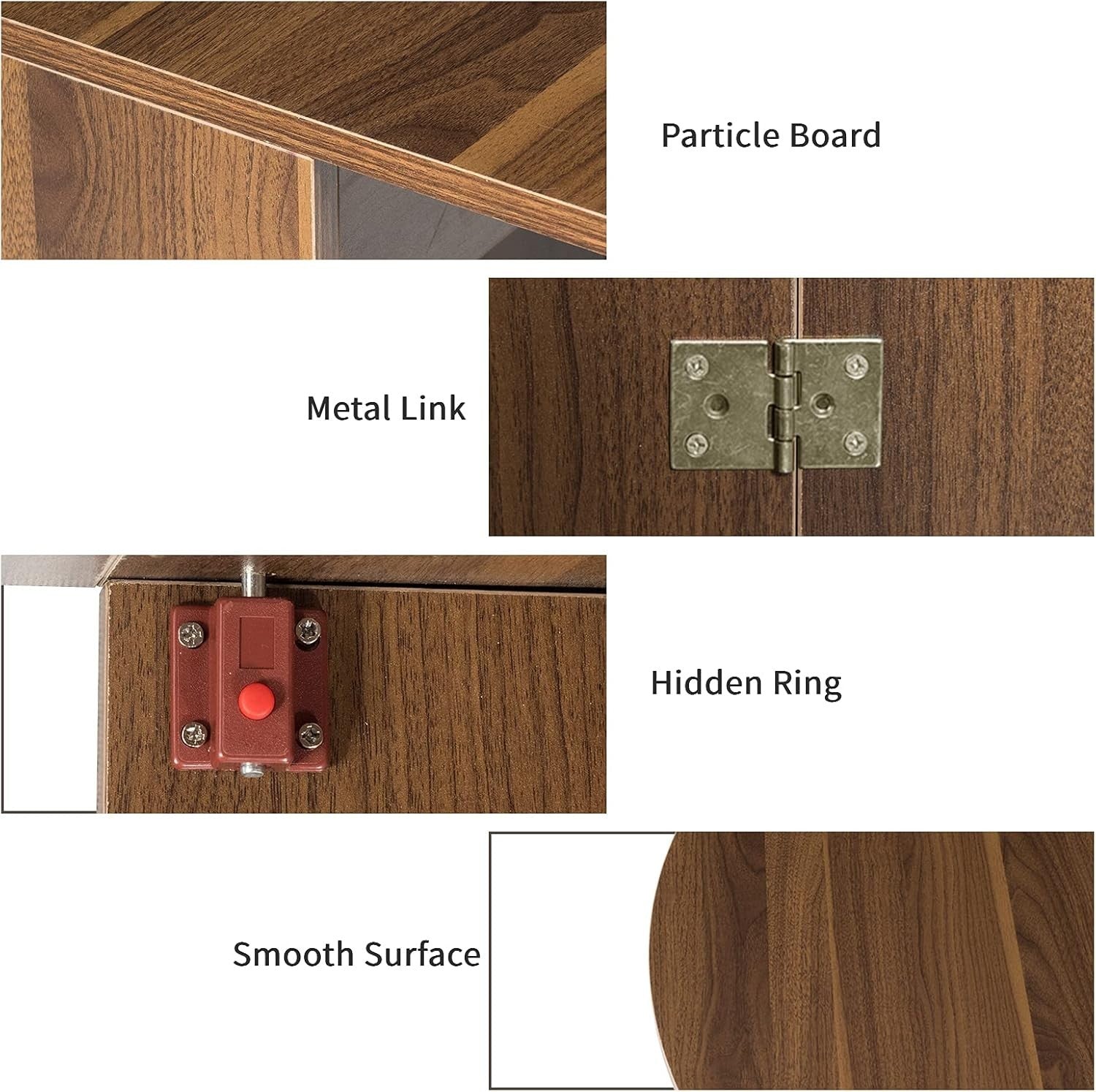 Expandable Folding Drop Leaf Dining Table Wooden Desk Small Space