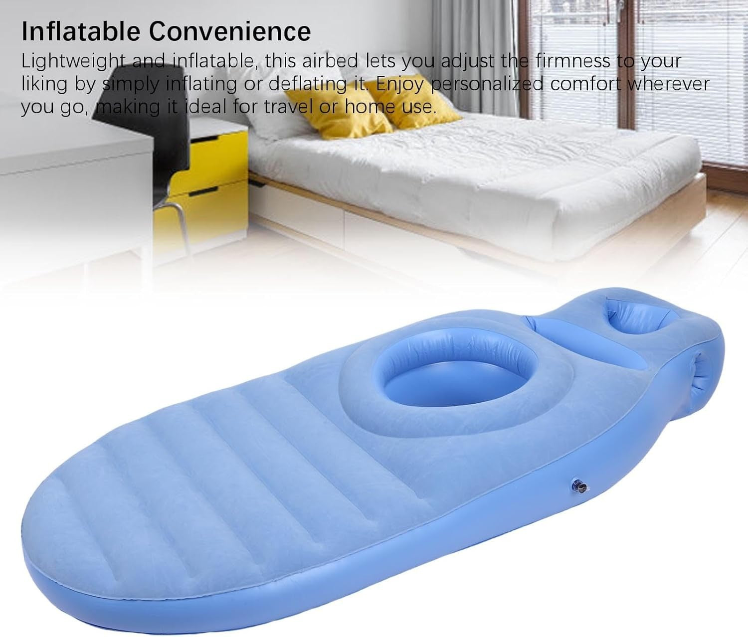 Inflatable Pregnancy Pillow Full Body Maternity Air Bed Belly Hole PVC