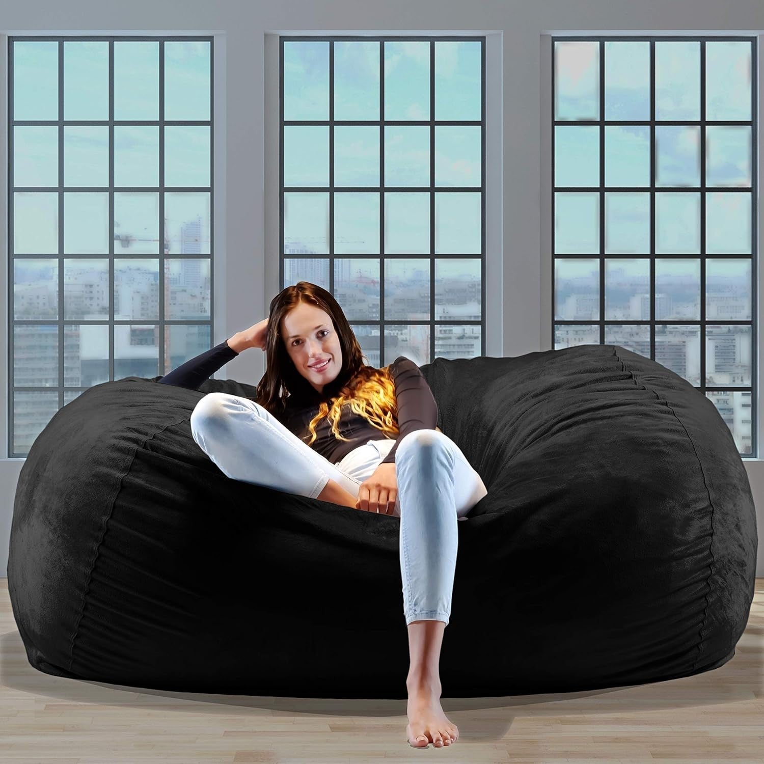 XXL Memory Foam Bean Bag Chair – Giant Sofa Seat for Adults & Teens