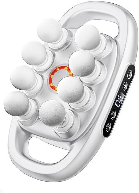 8 Head Massage Gun Deep Tissue Muscle Relief 30 Levels Ergonomic Full Body