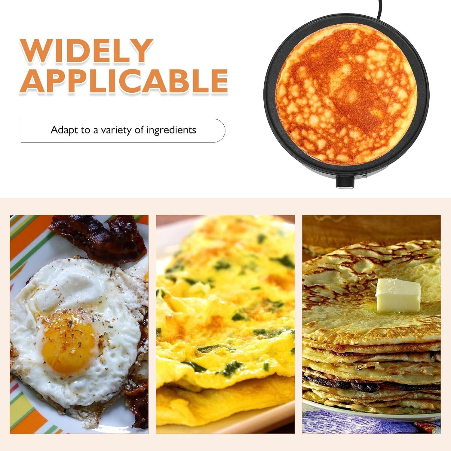 12" Electric Crepe Maker Nonstick Pancake Machine | Spreaders Included UK Plug