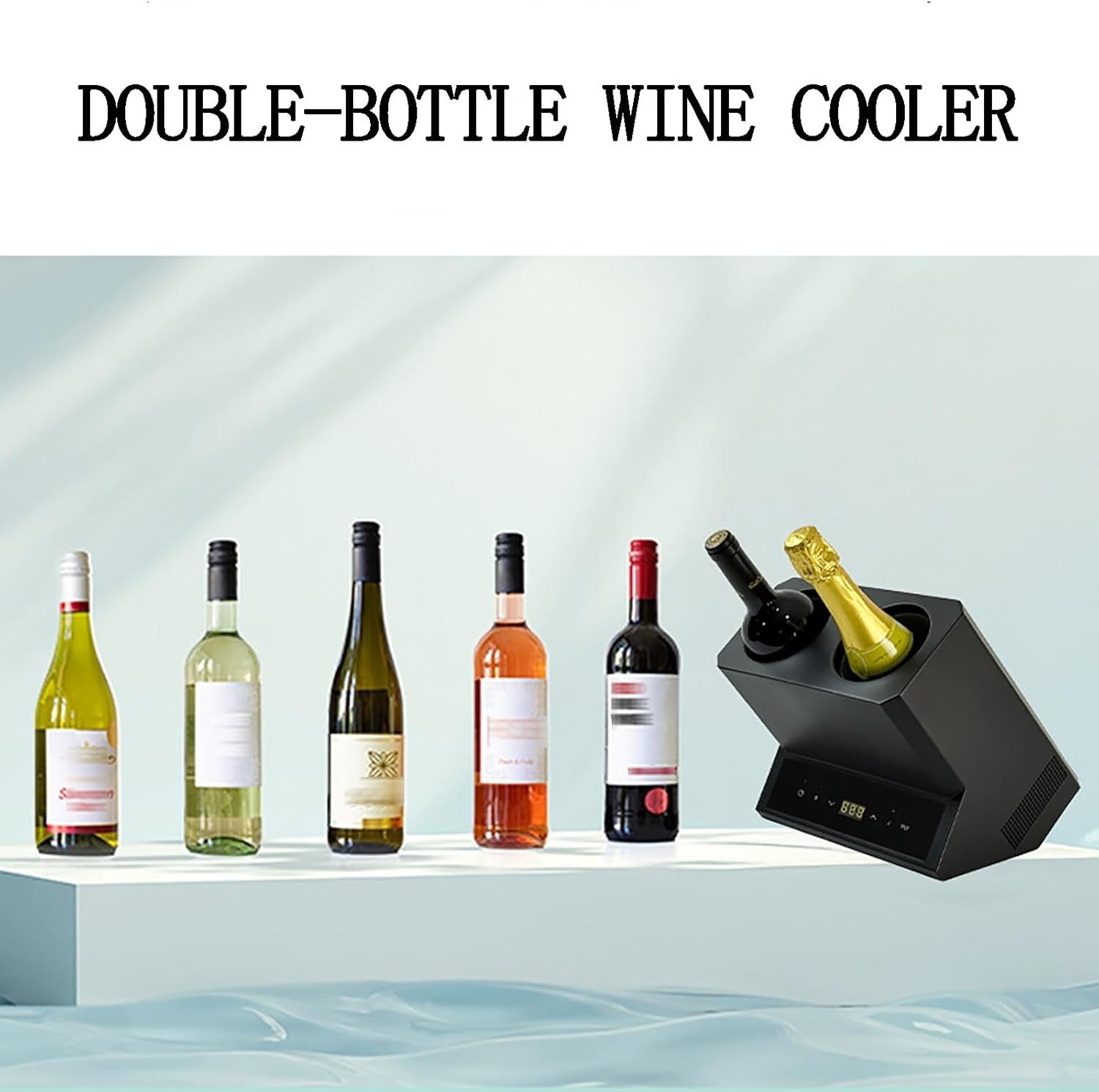 Dual Bottle Electric Wine Chiller Smart Touch Temperature Control 41–64°F