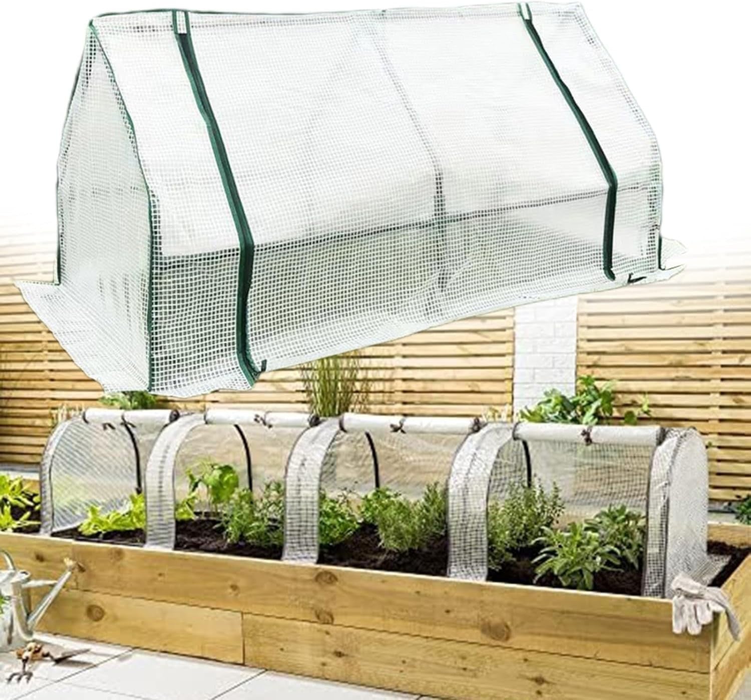 Small Garden Polytunnel Greenhouse Grow Tent with Mesh Cover 120x60x60cm