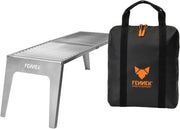 Portable Camping Grill Table Stainless Steel Folding BBQ Rack with Carry Bag