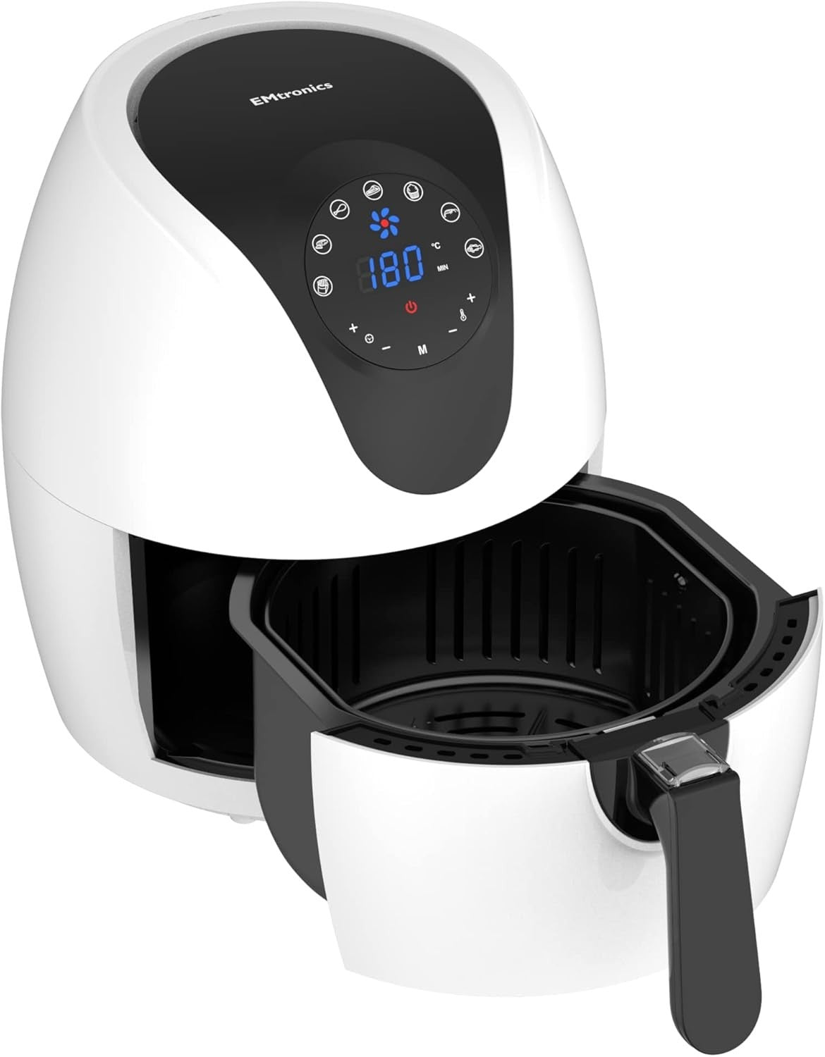 Air Fryer Set Dual Drawer 9L + 4.5L Basket Smart Presets Low Fat White