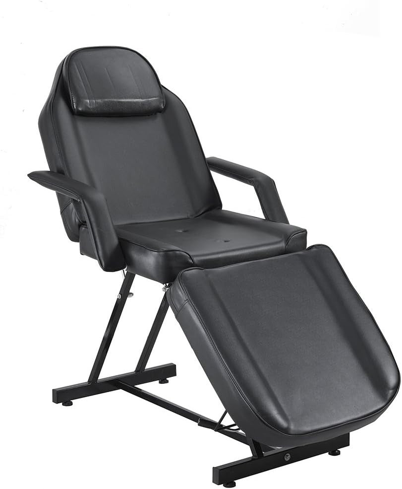 Reclining Massage Table Adjustable Beauty Salon Tattoo Therapy Bed w/ Headrest