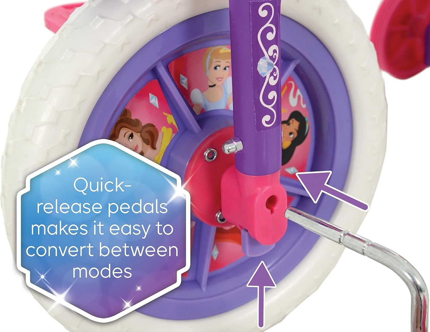 2 in 1 Kids Bike Balance Bike Pedal Bicycle Stabilisers 10" Pink