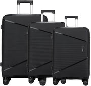 3pc Hard Case Luggage Set 20 24 28 Polypropylene TSA Lock Spinner