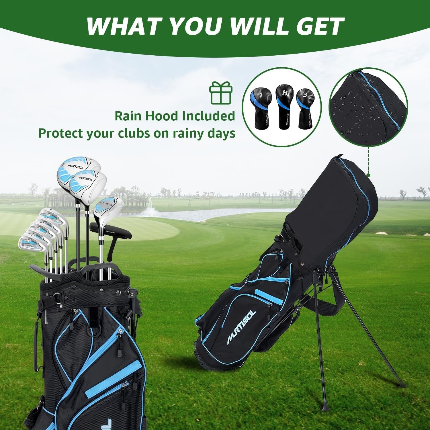 Ladies Right Hand Golf Clubs Set 10-Piece Complete Kit Driver Irons Putter Bag