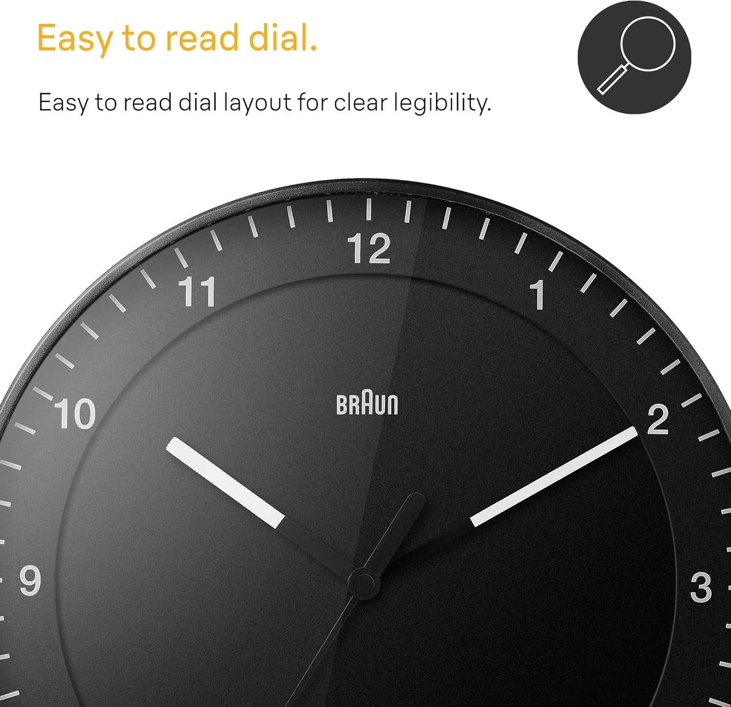 Silent Wall Clock Large Easy Read Non-Ticking Kitchen Office Modern
