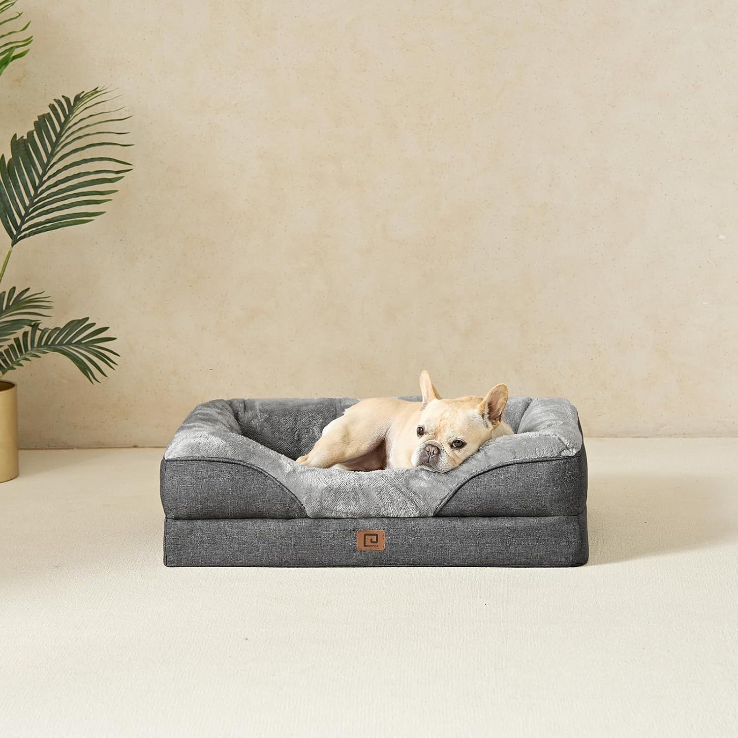 Medium Memory Foam Orthopedic Dog Bed Waterproof Sofa 76x51x16cm