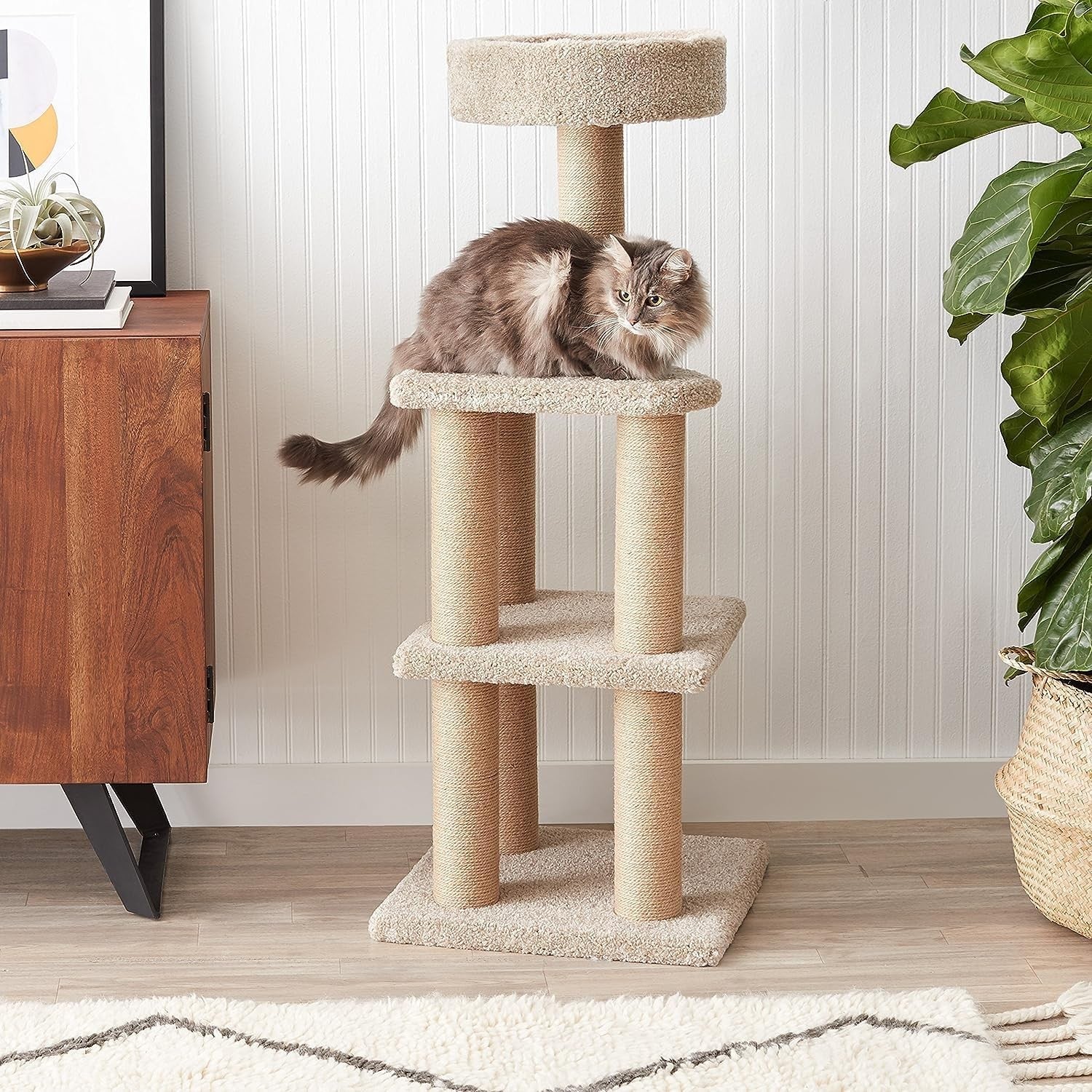 Large Cat Tree Tower Scratching Posts Multi-Level Indoor Climber 117cm