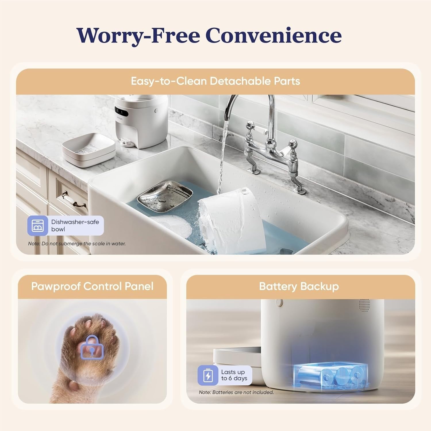 Smart Pet Feeder WiFi App Control Scale 3.6L Auto Cat Dog Feeder