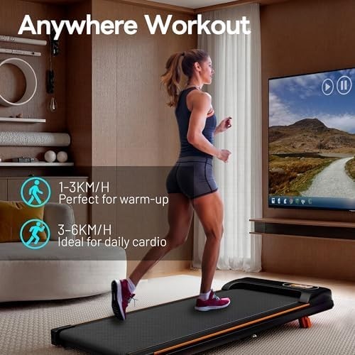 Foldable Under Desk Treadmill 2-in-1 Walking Jogging Home Office
