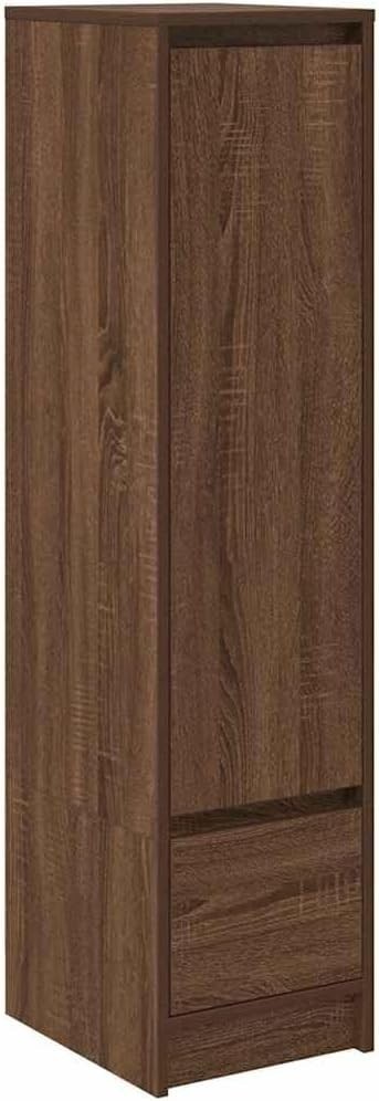 Moisture Resistant Brown Oak Storage Cabinet with Drawer & Shelves