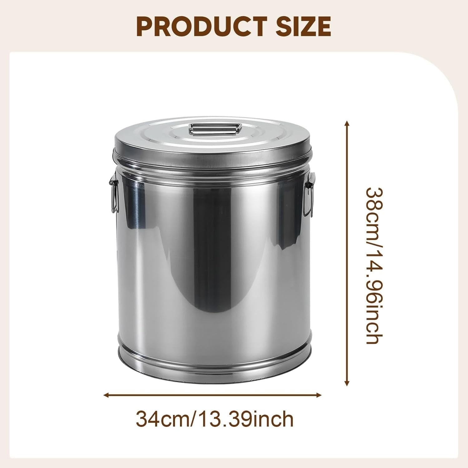 Stainless Steel Airtight Rice Storage Container Large Grain Canister