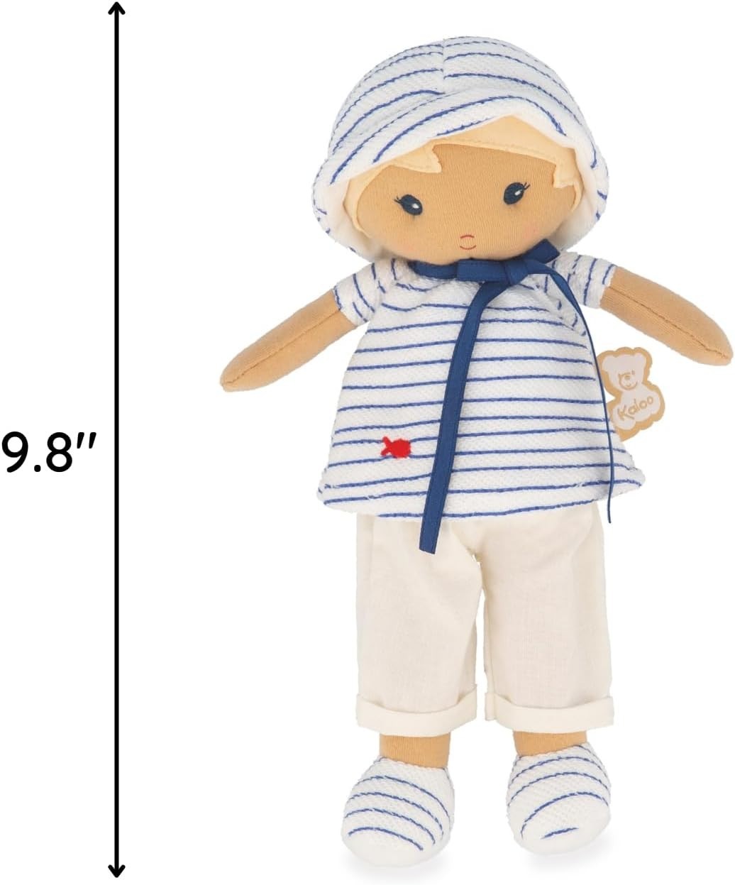 25cm Soft Fabric Rag Doll Sailor Outfit Personalised Ribbon Newborn Gift Box