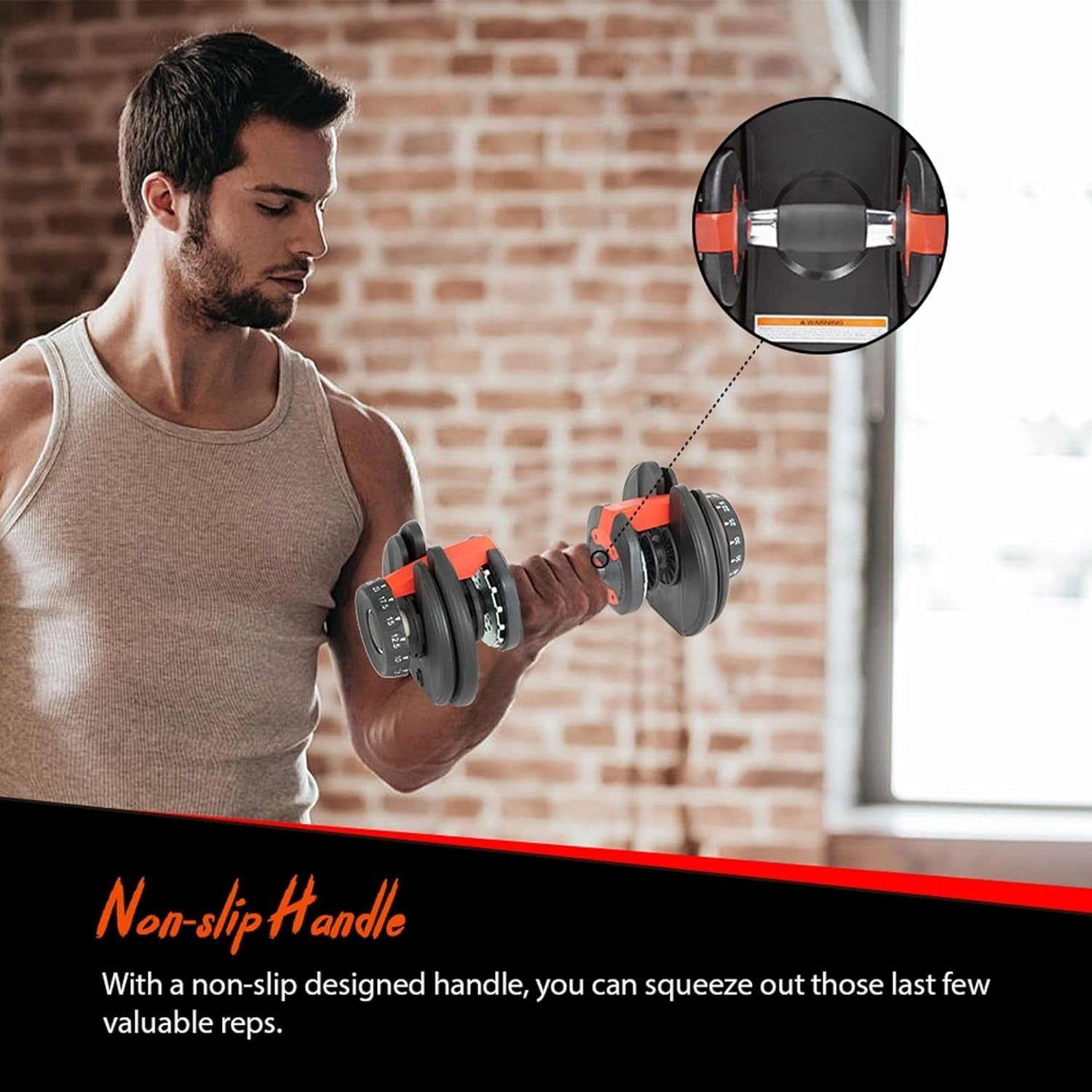 Adjustable Dumbbell 2.25–23.5kg Single Free Weight Home Gym Training