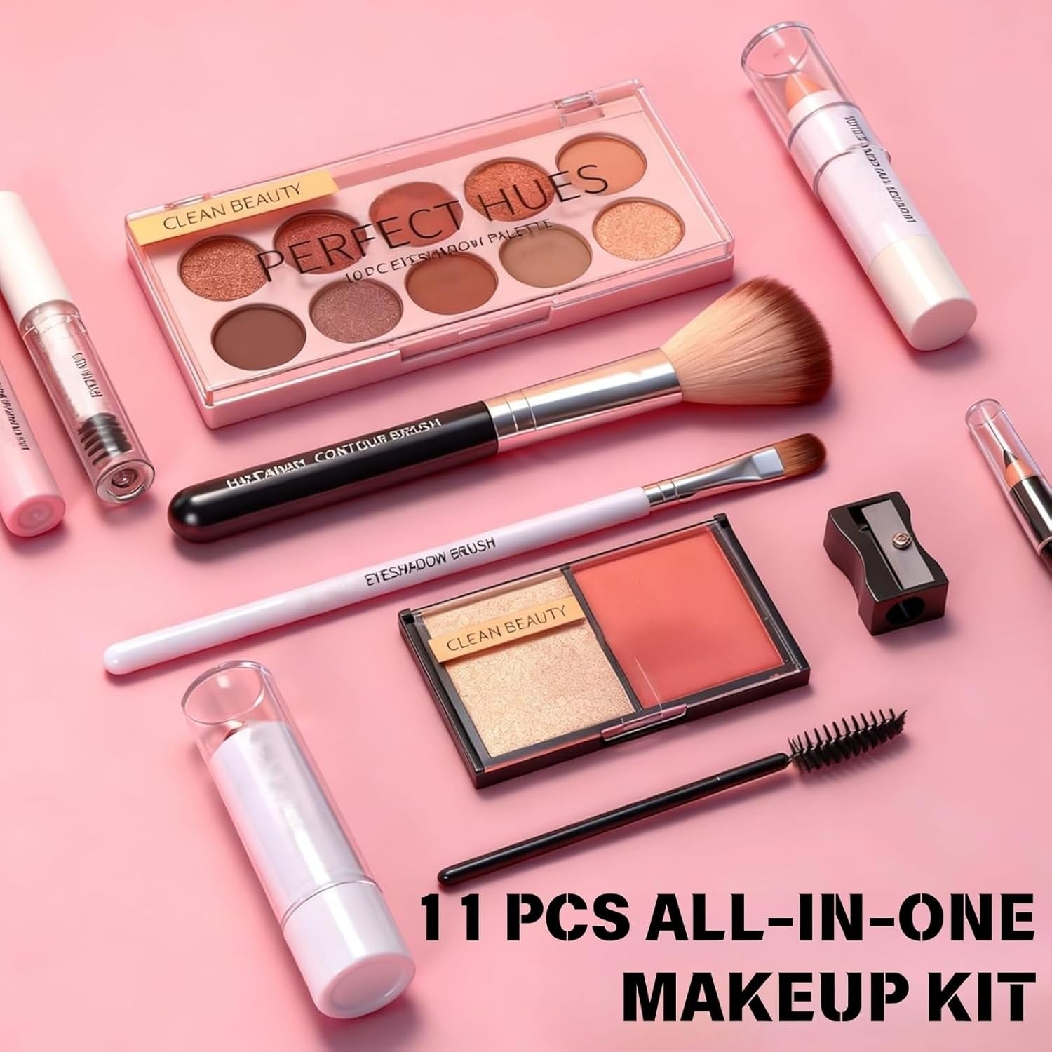 All In One Makeup Kit 11 PCS Set Palette Lipstick