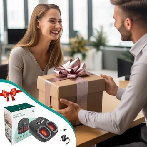 4D Shiatsu Foot Massager with Heat, Deep Kneading, Compression & Vibration