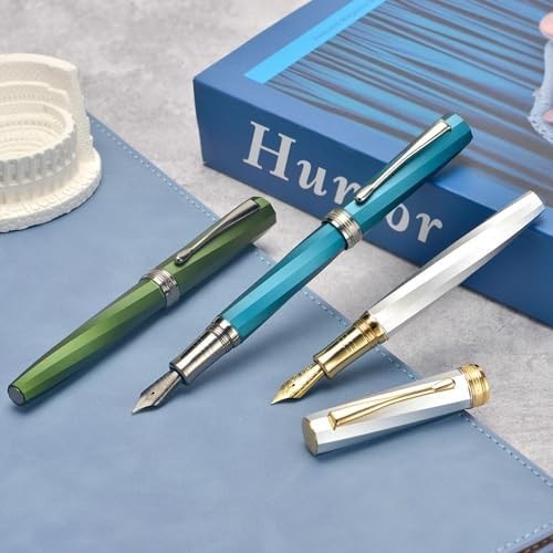 Luxury Fountain Pen Fine Soft Nib Titanium Metal Executive Gift Case