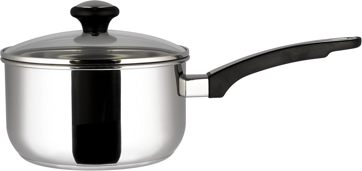 5Pcs Stainless Steel Cookware Set with Milkpan & Frying Pan Oven Induction Safe