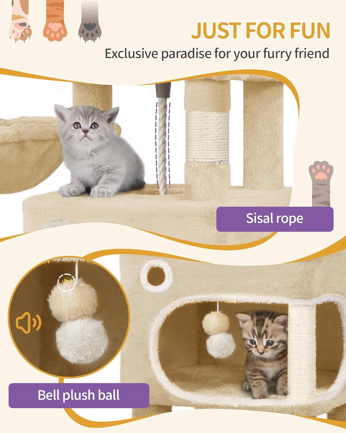 Cat Tree 180cm Tall Tower With Condo Scratching Posts Platforms Caves & Basket
