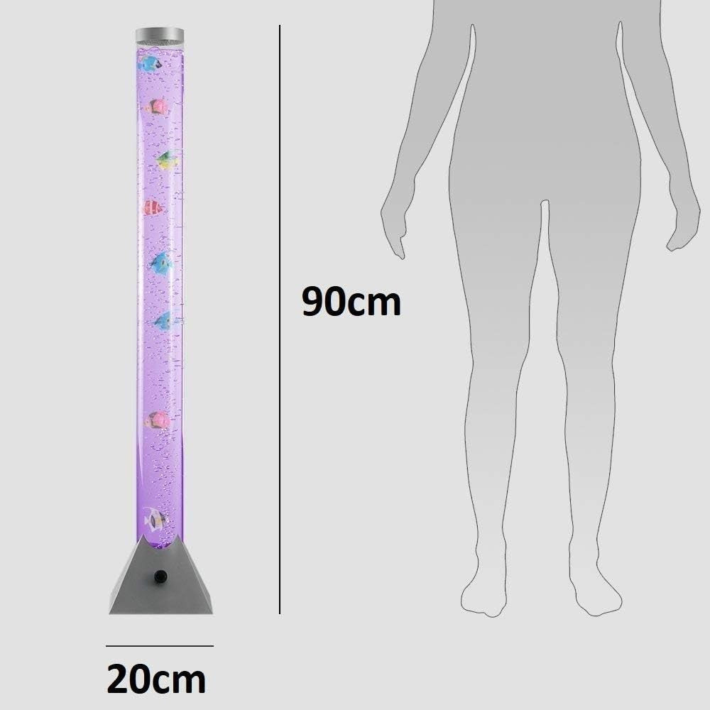 LED Bubble Tube Floor Lamp 90cm Colour Changing Mood Light Standing Tower