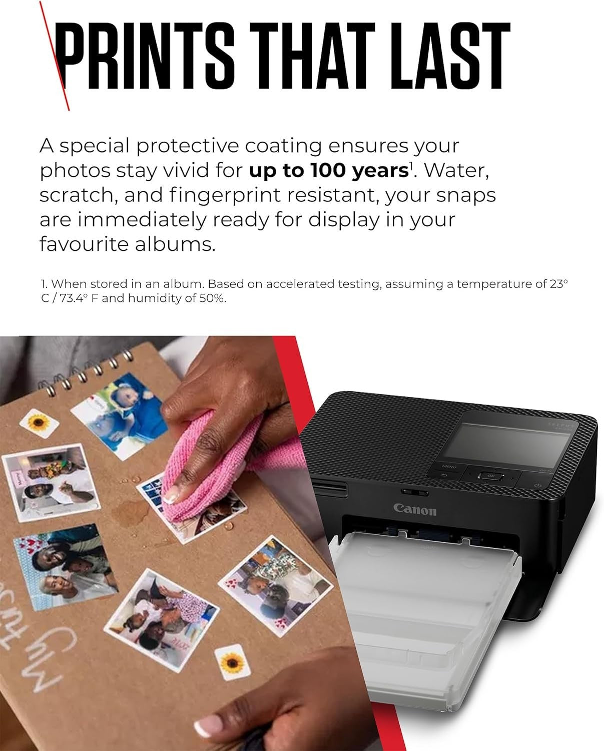 Portable Photo Printer White | Wireless Dye Sublimation 36 Sheets Bundle