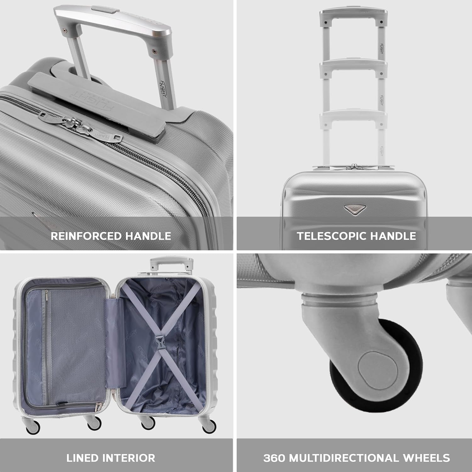 25” Check In Luggage ABS Hard Case Lightweight 4 Spinner Wheels