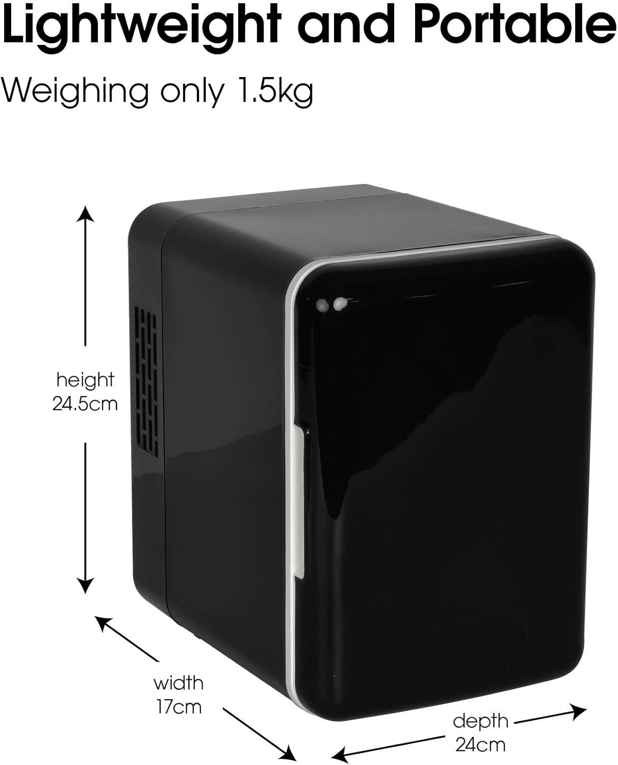 4L SLx Mini Fridge Portable AC/DC Cooler Quiet Eco-Friendly Black