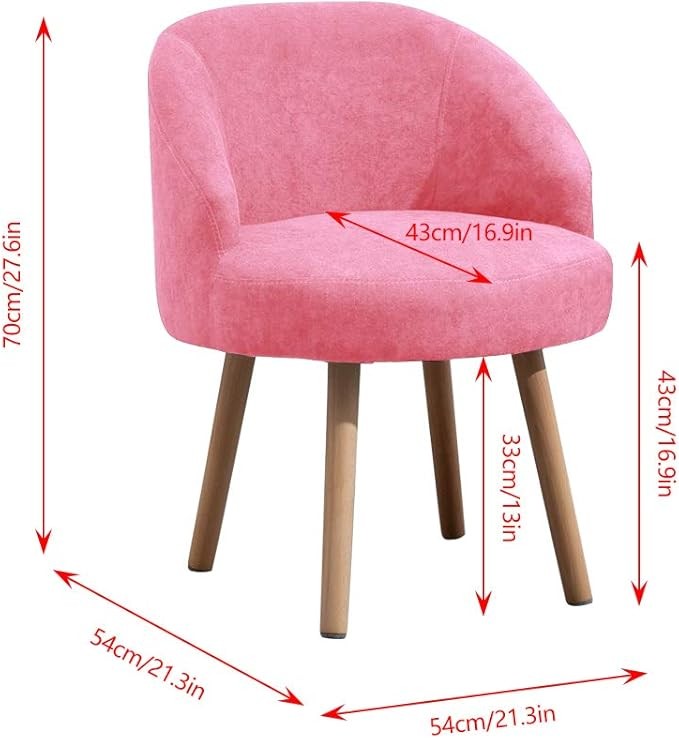Set of 2 Pink Accent Tub Chairs Small Lounge Sofa Upholstered Fabric