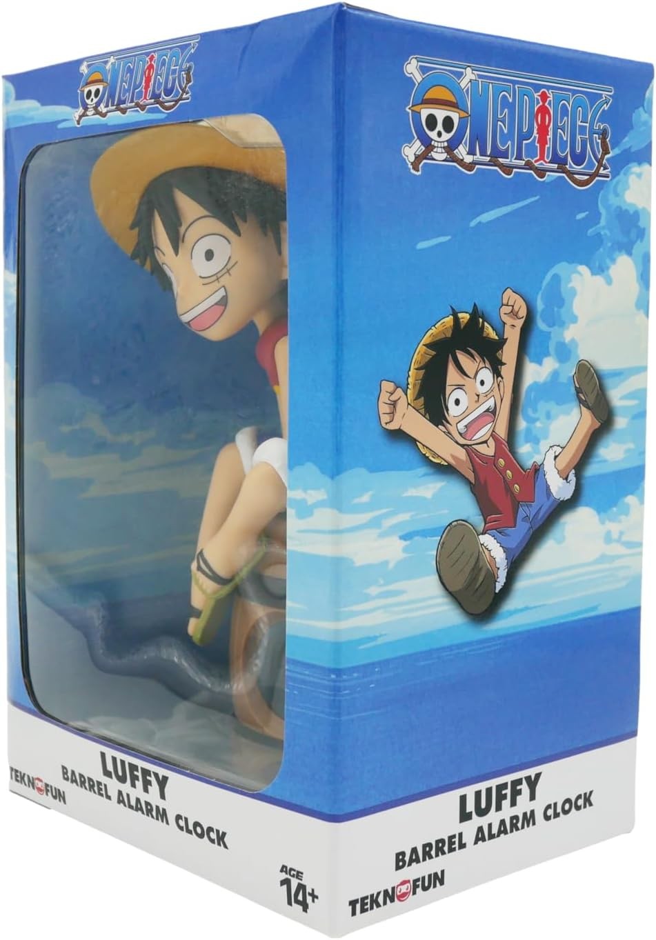 Anime Figure Alarm Clock Barrel Style Digital Desk Bedside Clock Brown