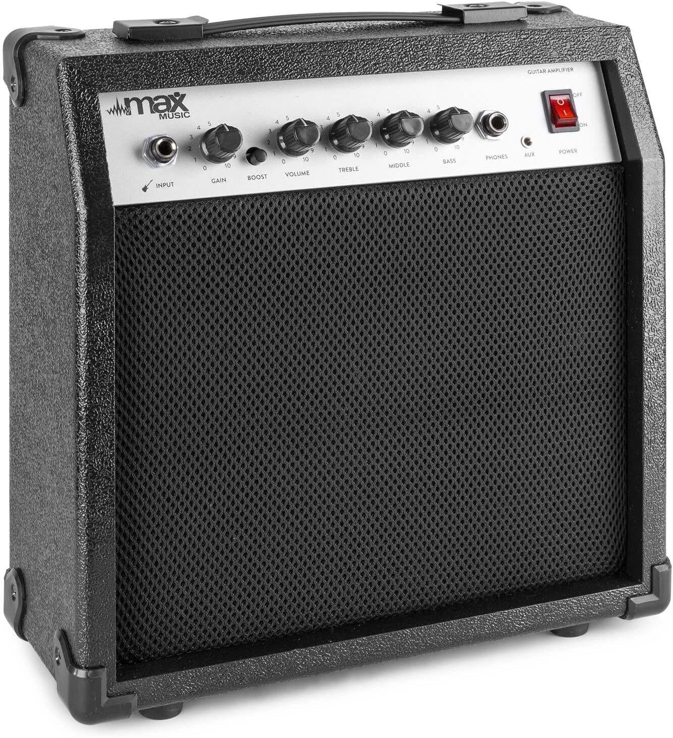Left Handed Electric Guitar Starter Kit 40W Amp Full Size Black