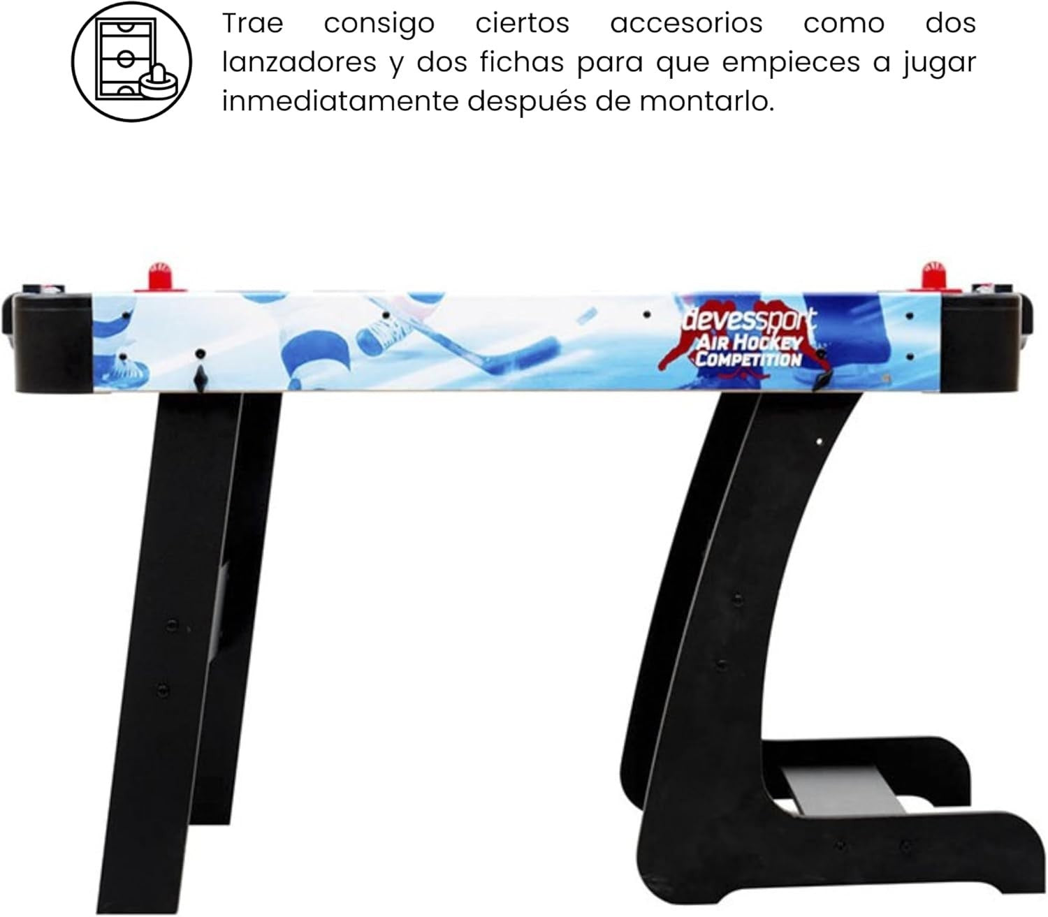 Folding Air Hockey Table with Wheels Kids Family Indoor Game Set