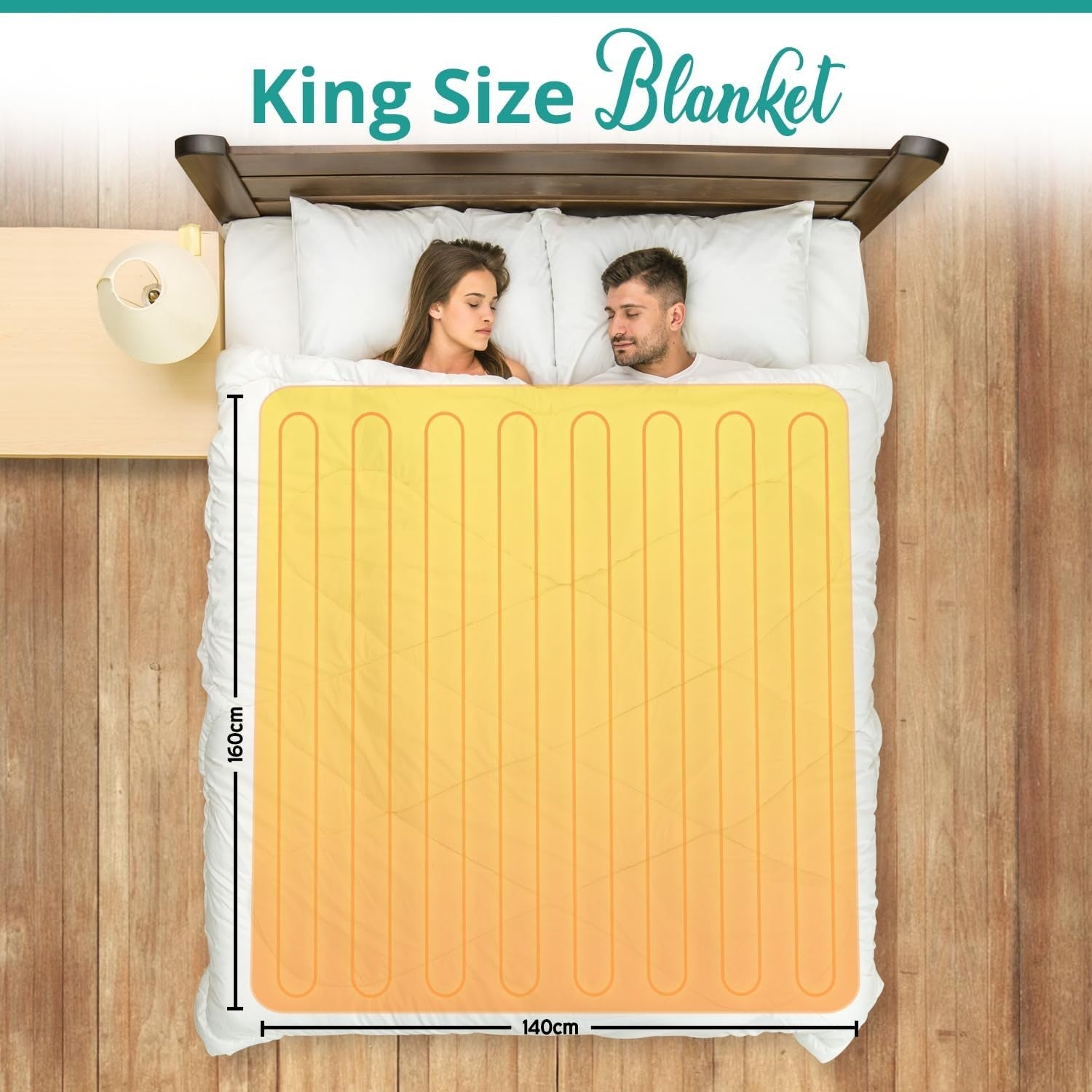Electric Heated Underblanket King Size 3 Heat Settings Washable Overheat Safe