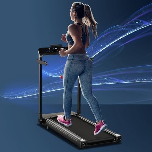 Folding Treadmill 1.85HP 12km/h LED Display Home Gym Jogging Machine