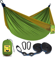 Double Camping Hammock with Tree Straps – 500lb Rated, Portable & Lightweight