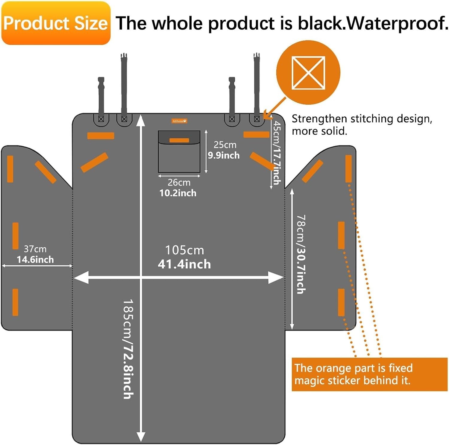 Waterproof Dog Car Boot Liner Non Slip Protector SUV Hatchback 185cm